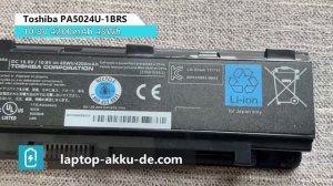 PA5023U PA5024U-1BRS Toshiba Laptop Akku 10.8V 4200mAh 48Wh Original Für Toshiba Satellite C850