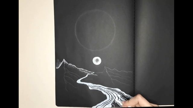 Рисуем горы на чёрной бумаге! / ТОЧЕЧНЫЙ МЕТОД (рисование точками)