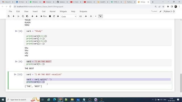 Python Class 3 Concatenation Of Strings And Split