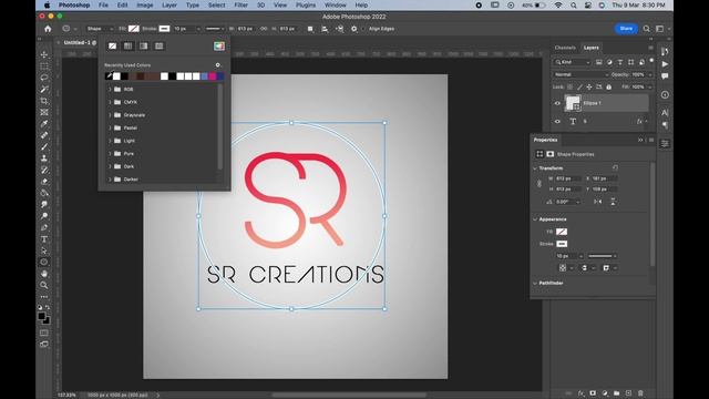 How To Create A Simple Logo Using Photoshop 2024 | Logo Design Tutorial For Beginners смотреть онлайн