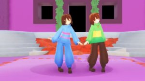 【Undertale】Viva Happy - Frisk/Chara【MMD】