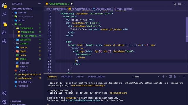 Preview #3 - React generate QR Code for digital menu смотреть онлайн