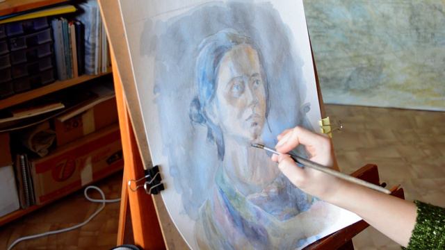 Работа акварелью в технике лессировки- дхш 5 часть
