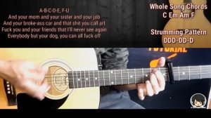 Abcdefu - Gayle Guitar Chords (4 Easy Guitar Chords / with Capo)
