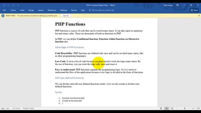 PHP Tutorial for Beginners10# PHP Functions | User Defined Function