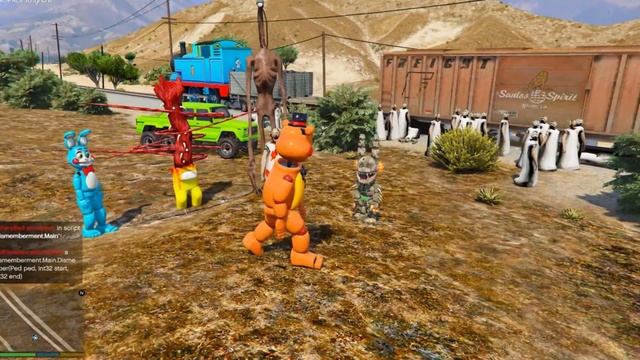 СМОЖЕТ ЛИ ФРЕДДИ АНИМАТРОНИК И МОНСТРЫ ФНАФ ОСТАНОВИТЬ ПОЕЗД THOMAAS EXE В ГТА 5 МОДЫ THOMAS EXE смотреть онлайн