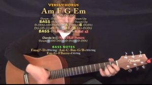 Rockabye (Clean Bandit) Guitar Lesson Chord Chart