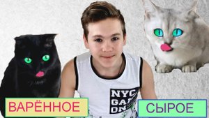 ЧЕЛЛЕНДЖ ДЛЯ КОШЕК. СЫРОЕ, ВАРЁНОЕ - ЕДА.