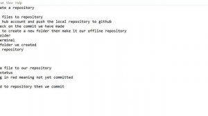 Git commands to create a local repository part 2