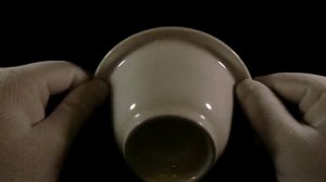 Чаша для бритья MUEHLE, белый фарфор, платиновый обод.