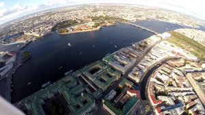 Дворцовая площадь с высоты птичьего полета Санкт-Петербург