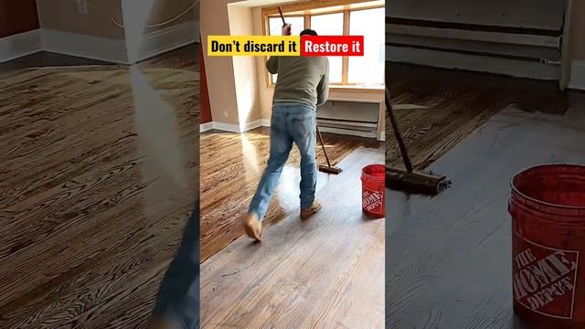 Don’t discard it,restore it. #hardwood #floorings #restore #fup #explorepage #youtube #entrepreneur