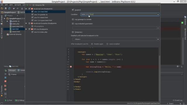 JavaScript Debugging In PhpStorm - PhpStorm Video Tutorial