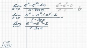Как найти предел функции (e^x - e^(-x) - 2x) / (x - sin x) при x, стремящемся к бесконечности?