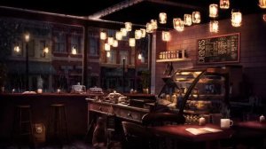 Rainy Night Coffee Shop Ambience with Relaxing Jazz Music and Rain Sounds - 8 Hours