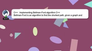 C++ : Implementing Bellman-Ford algorithm C++