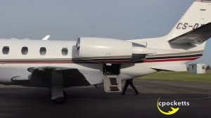 NetJet Cessna Citation C560 Excel - Landing, Close up views and Take off - Gloucestershire Airport