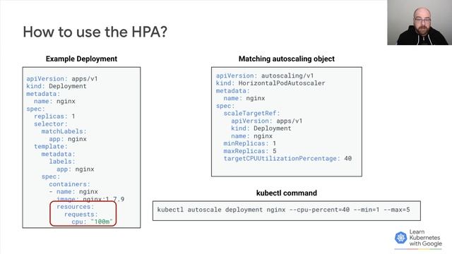 Learn Kubernetes with Google - Intro to Horizontal Pod Autoscaler (HPA) смотреть онлайн