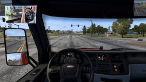 American Truck Simulator На РУЛЕ Thrustmaster T150 Без Слов 4K 120 FPS, УЛЬТРА ГРАФИКА, РЕЛАКС АСМР