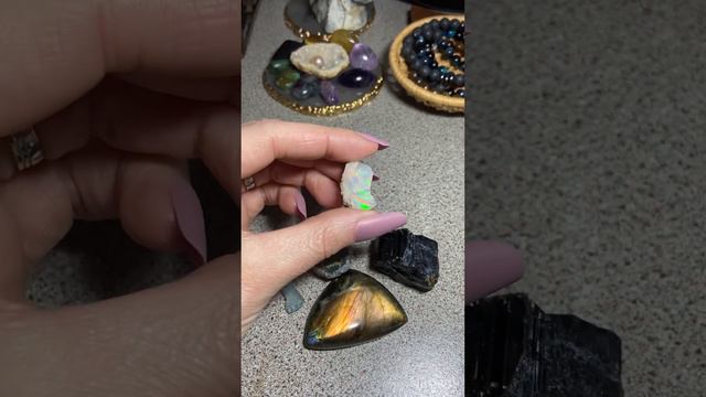 Эфиопский опал , Шерл, Лабрадорит, мои покупки 💕