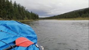 Плато Путарана ! Полет на вертолёте и сплав с туристами . Посадка в поселке Чиринда и Тура .