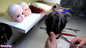 BJD Кукла как подстричь парик |стрижка - часть 1|КуколМир