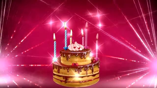 Футаж С Днём рождения! Торт на 20 свечей смотреть онлайн