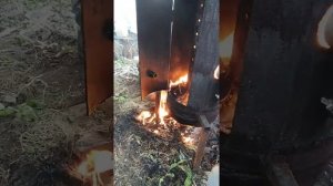 Вскипела и загорелась печ на отработке