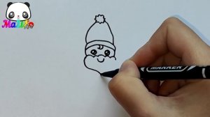 Как нарисовать Маленького Деда Мороза! How to draw a Little Santa Claus! Новогодние рисунки