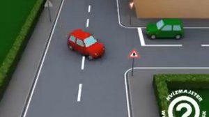 Križovatky Testy 3D - driver's license tests crossing