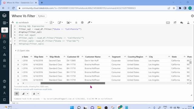 #11. #Where Vs #filter #azuredatabricks #interviewquestions #transformations #pyspark смотреть онлайн