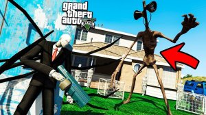 СЛЕНДЕРМЕН ПРОТИВ СИРЕНОГОЛОВОГО СЦП В ГТА 5 МОДЫ! SIREN HEAD ОБЗОР МОДА В GTA 5! ИГРЫ ВИДЕО SCP