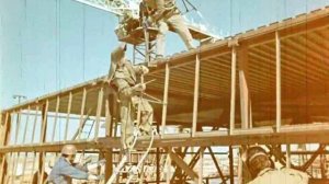 Строительный конвейер на КАМАЗе. 1972 год.Набережные Челны.