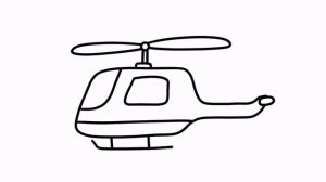 Helicopter Drawing Easy | Helicopter Drawing For Kids