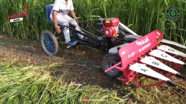 Agriculture Power Reaper Machine with Seat Attachment | Agriculture Harvester Machine