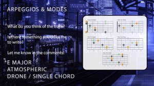 Atmospheric guitar backing track for E Major | E Lydian | E Mixolydian | One Chord Series