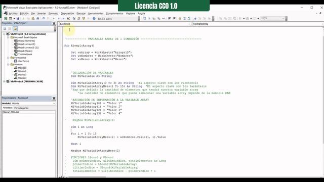 ✅ Variables Array ? de 1 dimensión en VBA Excel