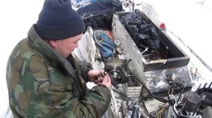 Замена поршня на снегоходе "буран" в полевых условиях.
