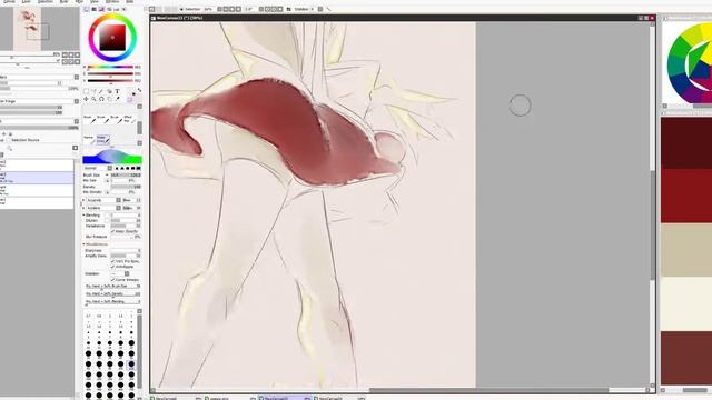 Watercolor in SAI2 Speed-paint