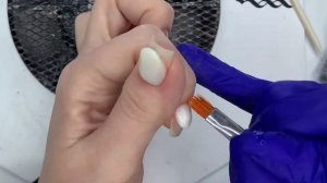 Выкладной френч на натуральных ногтях / новогодний френч