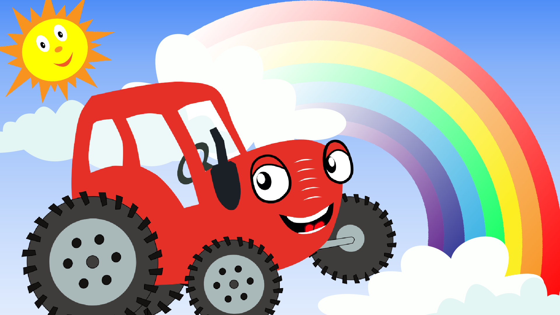 Машинки трактор песенка. Синий трактор ТРАКТОРЕНОК. Красный трактор. Красный трактор для детей.