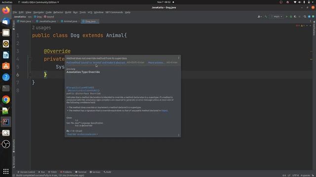 Method Overriding in Java | Method Overriding in Java in Marathi |JavaKatta