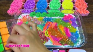 RAINBOW SLIME ! Mixing random into GLOSSY SLIME! Satisfying Nastya Slime #543