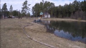 Очистка и углубление пруда "Боцман 160" floating excavator and dredger