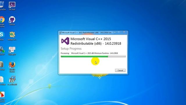 Install The Visual C++ Redistributable 2015