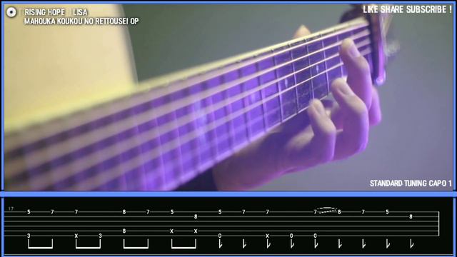 Mahouka Koukou - RISING HOPE - LiSA - Fingerstyle TAB PLAYTROUGH смотреть онлайн