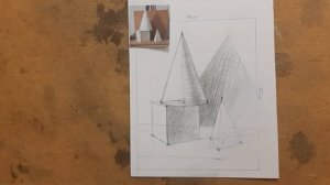 Натюрморт из геометрических предметов (тональный разбор).#2