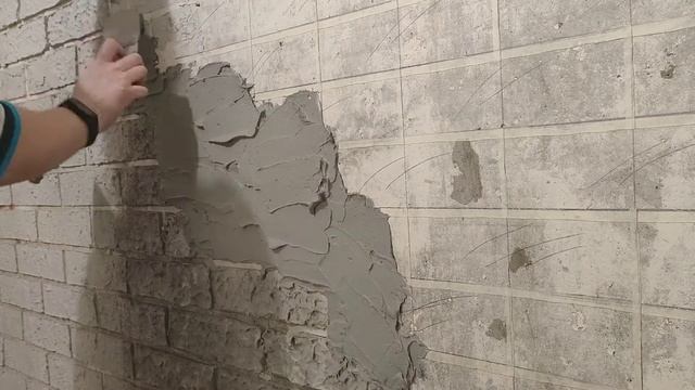 Кирпичная стена из гипсового клея / ремонт женскими руками / DIY