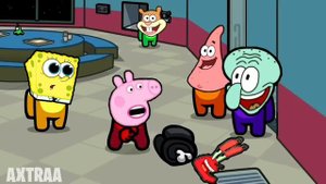 (Peppa Pig and SpongeBob) Among Us distraction dance animation