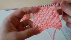 Вяжем простую ажурную сетку спицами - узор для лета .МК.